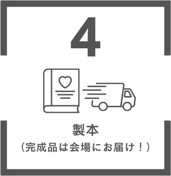 製本:約2週間で完成→会場にお届け