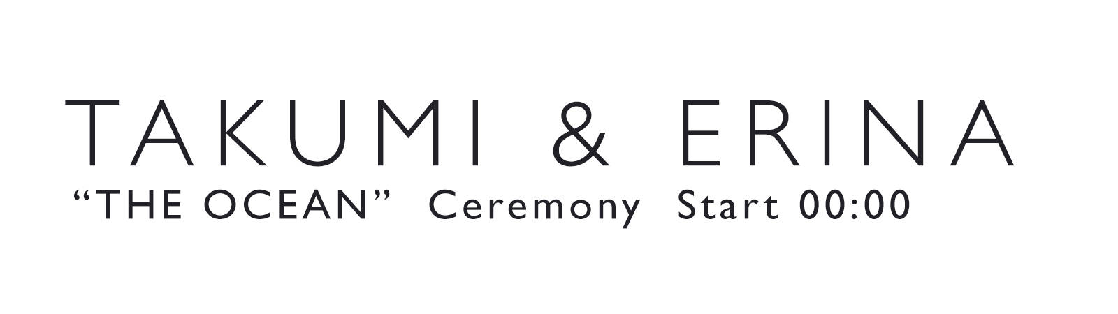 挙式案内用フォントデザイン[02]